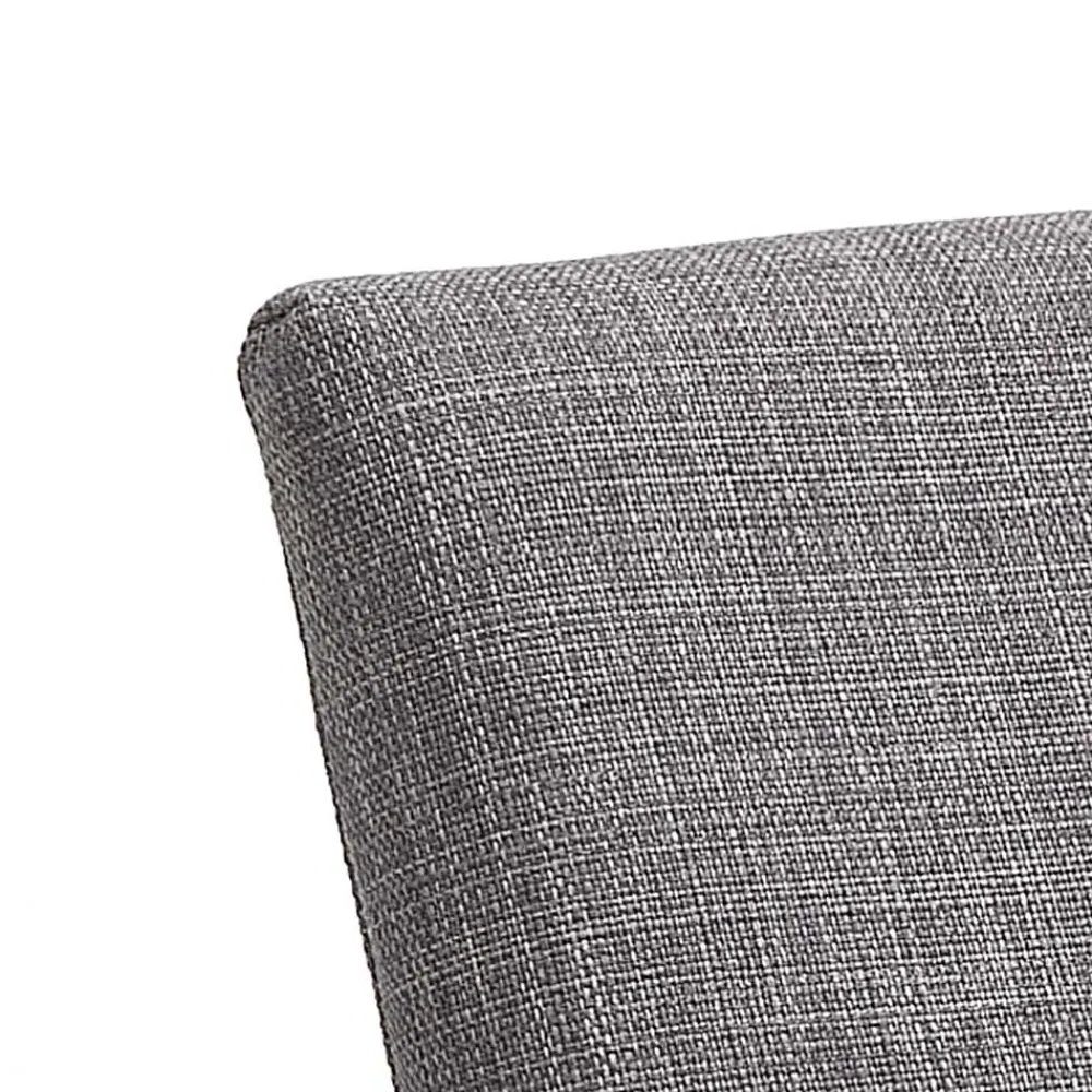 Viadurini Living Moderne Stühle-Küchenstuhl aus grauem Stoff mit Metallgestell 2 Stück - Shutter