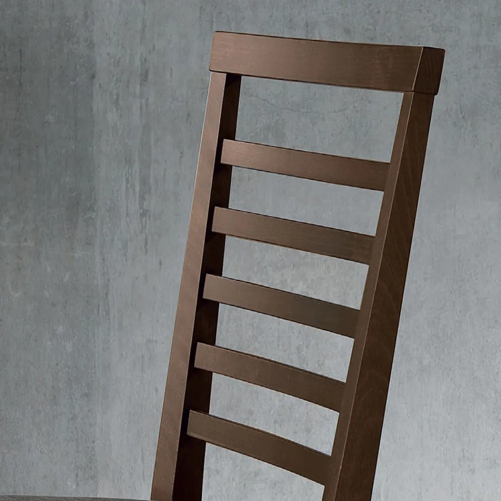 Viadurini Living Klassische Stühle-Küchenstuhl aus Holz und Sitz aus italienischem Designstoff - Jeanine