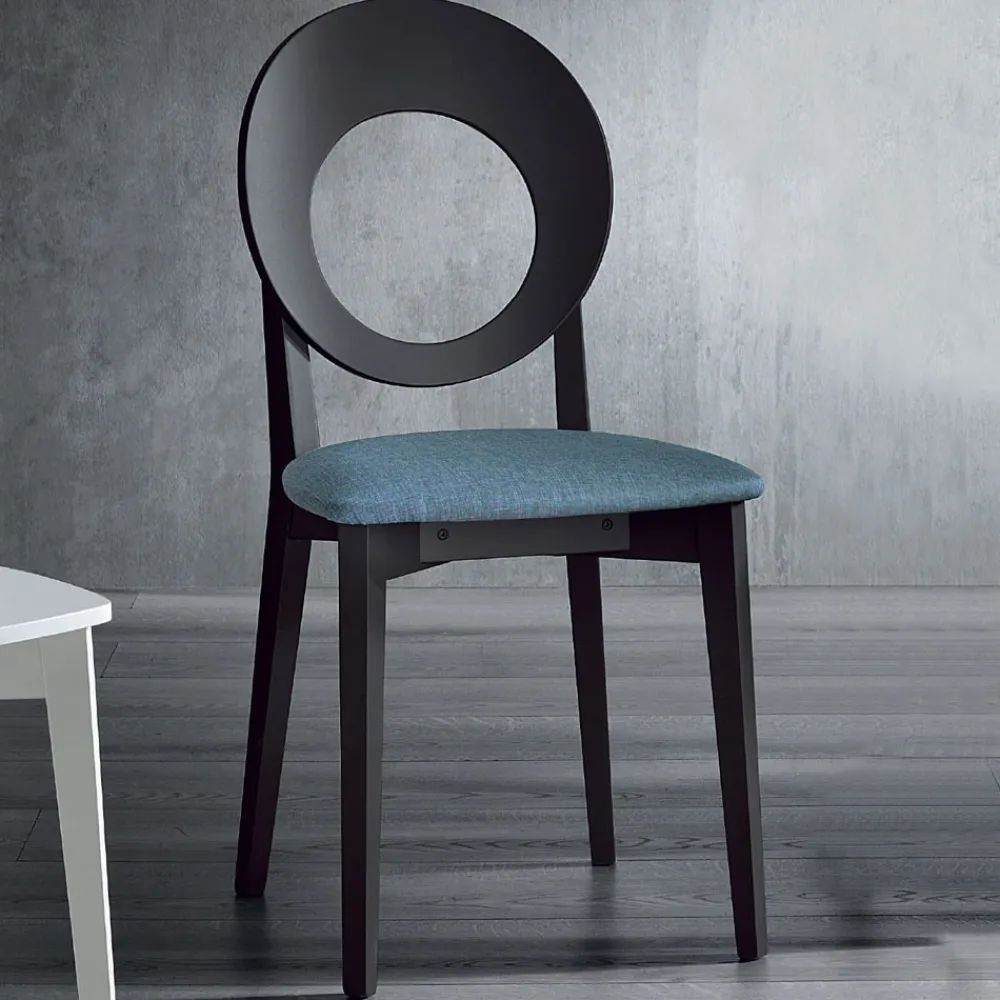 Viadurini Living Moderne Stühle-Küchenstuhl aus Holz und Stoff Modernes Design Made in Italy - Marrine