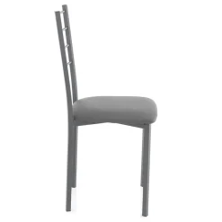 Viadurini Living Moderne Stühle-Küchenstuhl aus Kunstleder und lackiertem Metall 4 Teile - Remida