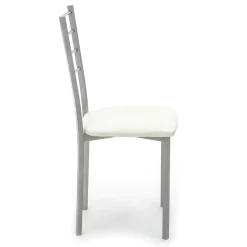 Viadurini Living Moderne Stühle-Küchenstuhl aus Kunstleder und lackiertem Metall 4 Teile - Remida