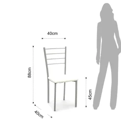 Viadurini Living Moderne Stühle-Küchenstuhl aus Kunstleder und lackiertem Metall 4 Teile - Remida