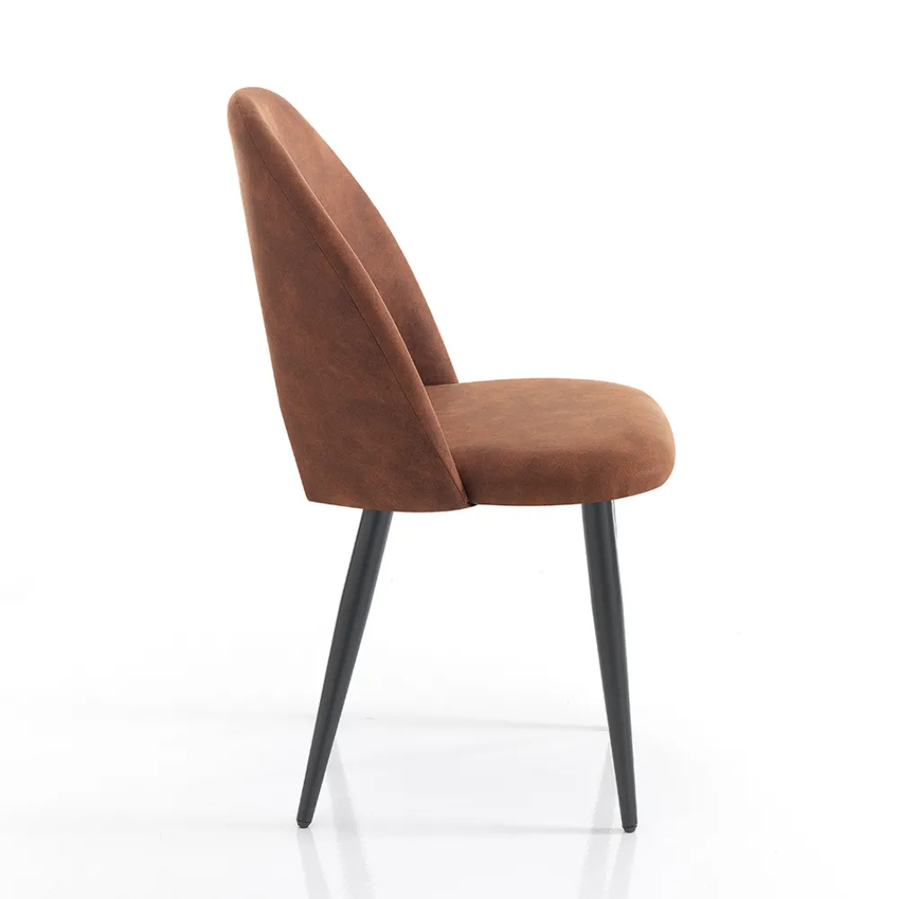 Viadurini Living Moderne Stühle-Küchenstuhl aus Kunstleder in gealterter Optik 4 Stück - Renetta