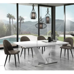 Viadurini Living Moderne Stühle-Küchenstuhl aus Kunstleder in gealterter Optik 4 Stück - Renetta