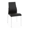 Viadurini Living Moderne Stühle-Küchenstuhl aus Kunstleder und verchromtem Metall 4-teilig - Foscari