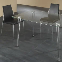 Viadurini Living Moderne Stühle-Küchenstuhl aus Kunstleder und verchromtem Metall 4-teilig - Foscari