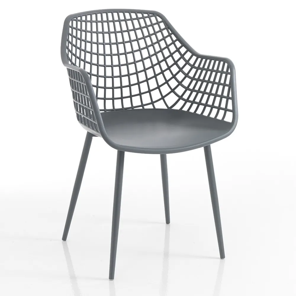 Viadurini Living Moderne Stühle-Küchenstuhl aus mattem Polypropylen mit Stahlbeinen 4 Stück - Beyonce