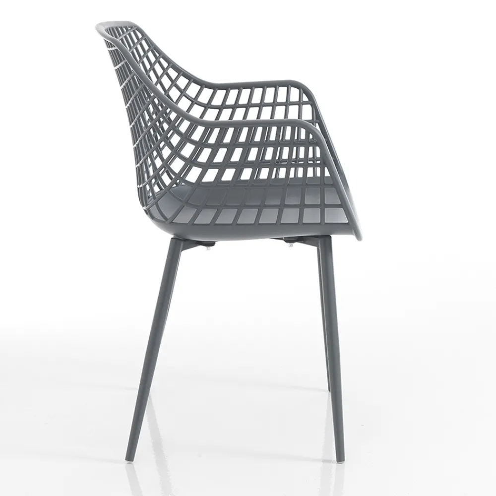 Viadurini Living Moderne Stühle-Küchenstuhl aus mattem Polypropylen mit Stahlbeinen 4 Stück - Beyonce