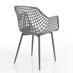 Viadurini Living Moderne Stühle-Küchenstuhl aus mattem Polypropylen mit Stahlbeinen 4 Stück - Beyonce