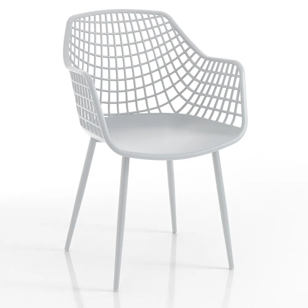 Viadurini Living Moderne Stühle-Küchenstuhl aus mattem Polypropylen mit Stahlbeinen 4 Stück - Beyonce