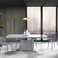 Viadurini Living Moderne Stühle-Küchenstuhl aus mattem Polypropylen mit Stahlbeinen 4 Stück - Beyonce