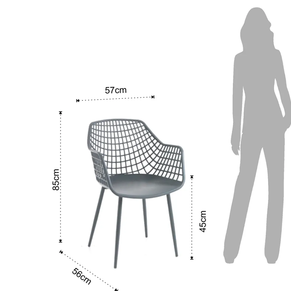 Viadurini Living Moderne Stühle-Küchenstuhl aus mattem Polypropylen mit Stahlbeinen 4 Stück - Beyonce