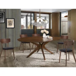 Viadurini Living Moderne Stühle-Küchenstuhl aus Stoff mit Struktur aus Massivholz 2 Teile - Tonino