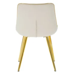 Viadurini Living Moderne Stühle-Küchenstuhl aus Stoff mit goldenen Metallbeinen, 2 Stück - Ezia