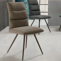 Viadurini Living Moderne Stühle-Küchenstuhl aus Stoff mit lackierter Metallstruktur 2 Stück - Rodrigo