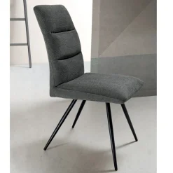 Viadurini Living Moderne Stühle-Küchenstuhl aus Stoff mit lackierter Metallstruktur 2 Stück - Rodrigo