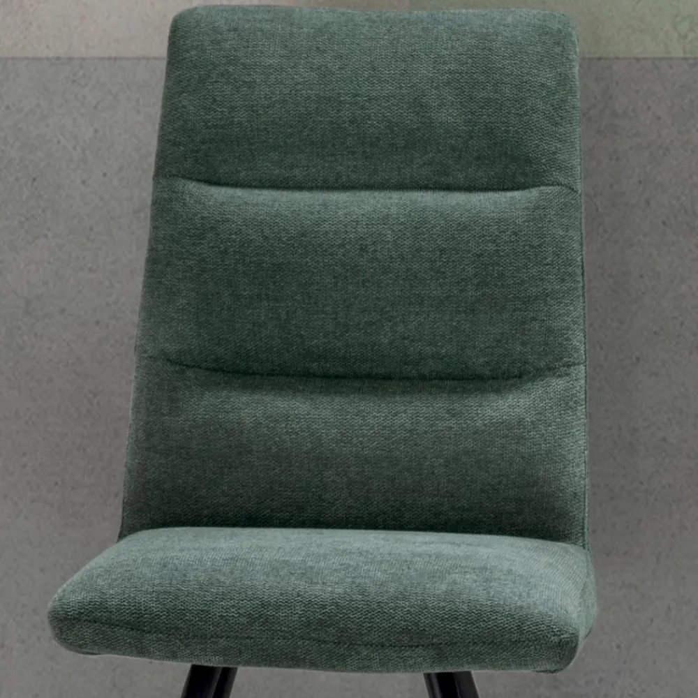 Viadurini Living Moderne Stühle-Küchenstuhl aus Stoff mit lackierter Metallstruktur 2 Stück - Rodrigo