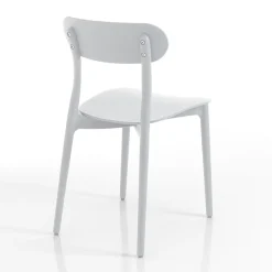 Viadurini Living Moderne Stühle-Küchenstuhl aus weißem oder mattgrauem Polypropylen 4 Stück - Milan