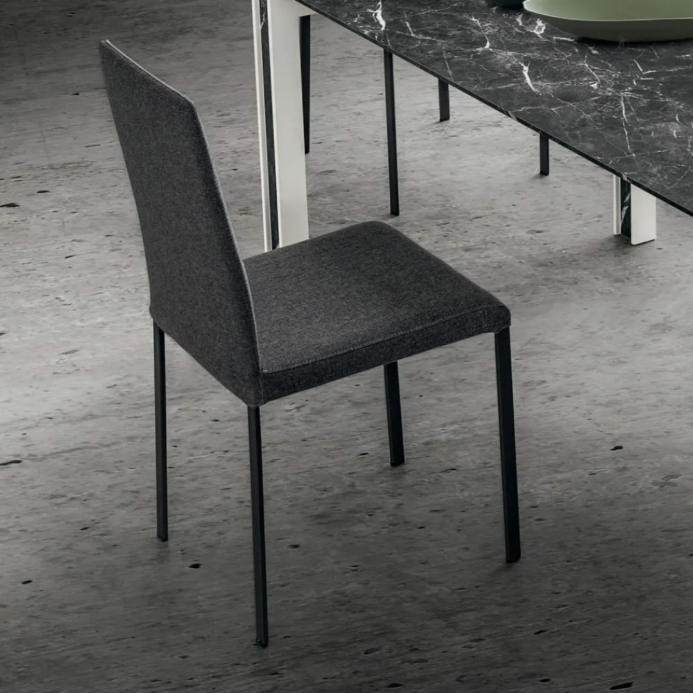 Viadurini Living Moderne Stühle-Küchenstuhl gepolstert in Stoff Made in Italy, 2 Stück - Mawi