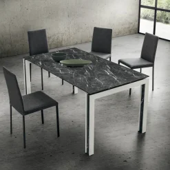 Viadurini Living Moderne Stühle-Küchenstuhl gepolstert in Stoff Made in Italy, 2 Stück - Mawi