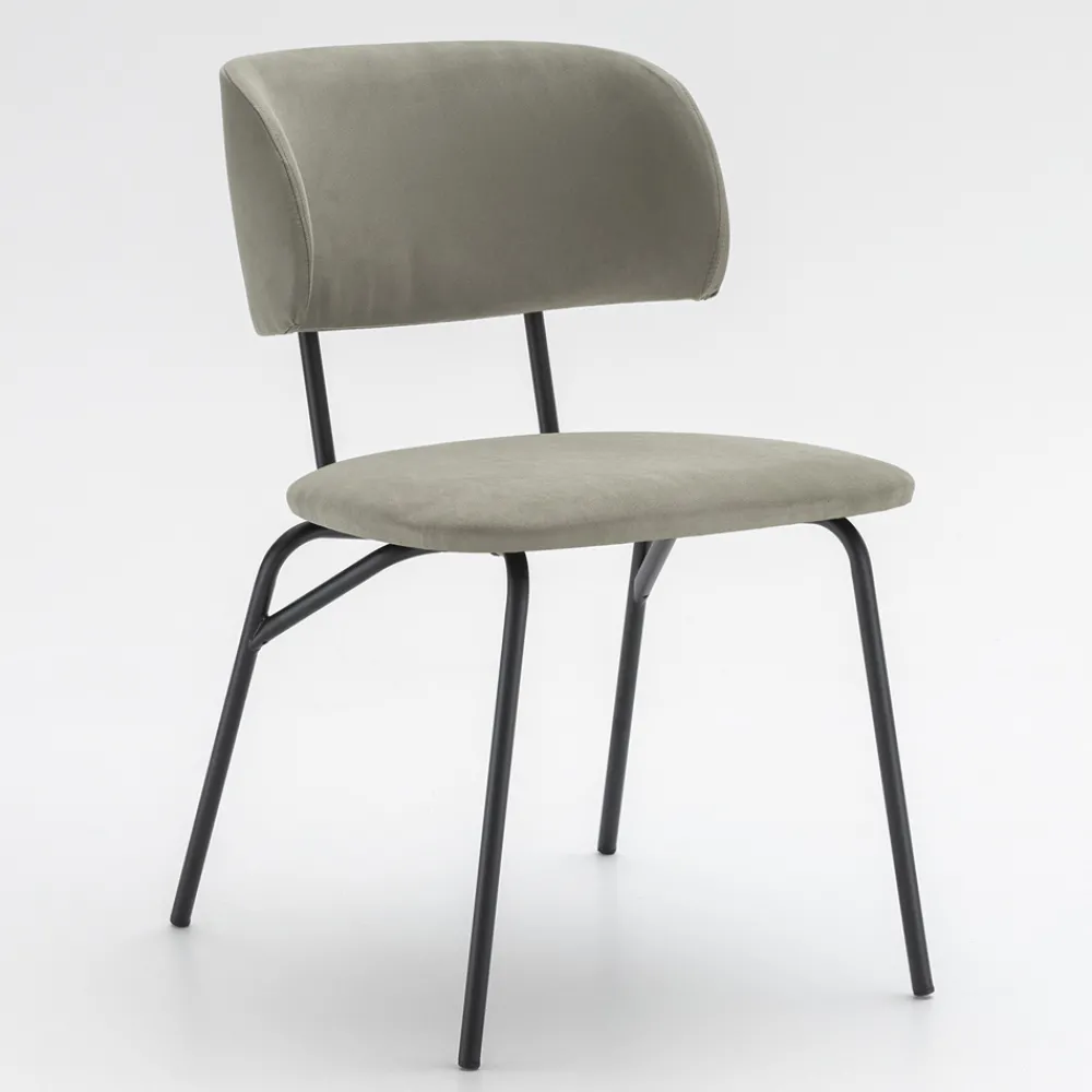 Viadurini Living Moderne Stühle-Küchenstuhl gepolstert mit Mikrofaser Made in Italy, 2 Stück - Rebecca