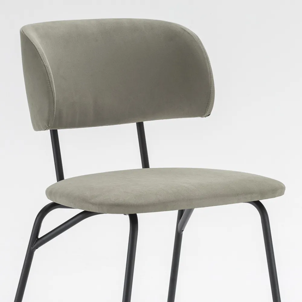 Viadurini Living Moderne Stühle-Küchenstuhl gepolstert mit Mikrofaser Made in Italy, 2 Stück - Rebecca