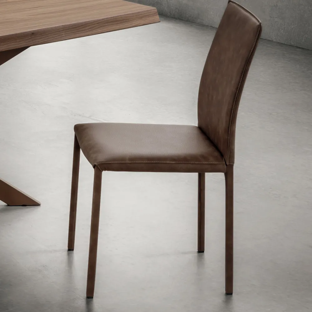 Viadurini Living Moderne Stühle-Küchenstuhl Komplett mit Ecoleather bezogen Made in Italy, 2 Stück - Maria