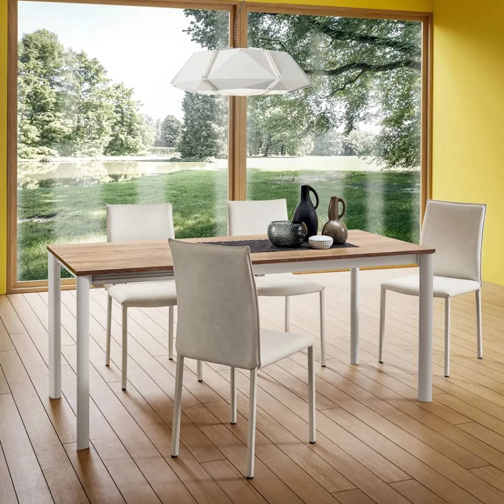 Viadurini Living Moderne Stühle-Küchenstuhl Komplett mit Ecoleather bezogen Made in Italy, 2 Stück - Maria