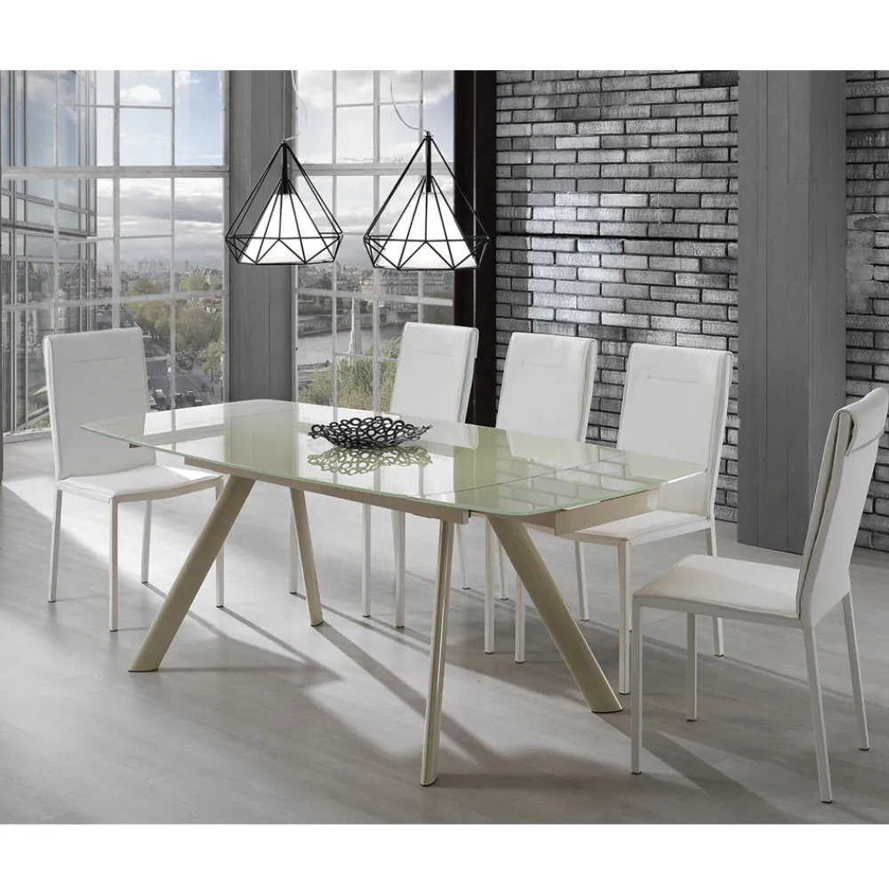 Viadurini Living Moderne Stühle-Küchenstuhl komplett mit 2-teiligem Kunstleder bezogen - Atenea