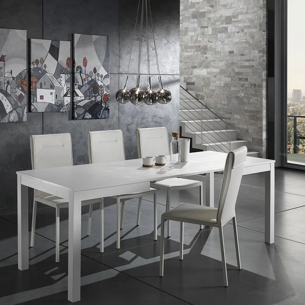 Viadurini Living Moderne Stühle-Küchenstuhl komplett mit 2-teiligem Kunstleder bezogen - Atenea