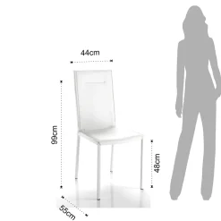 Viadurini Living Moderne Stühle-Küchenstuhl komplett mit 2-teiligem Kunstleder bezogen - Atenea