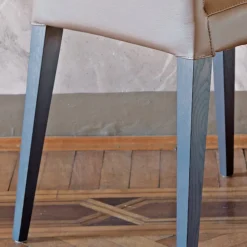 Viadurini Living Design Stühle-Küchenstuhl mit Lederbezug und Eschenstruktur, hergestellt in Italien – Sunny