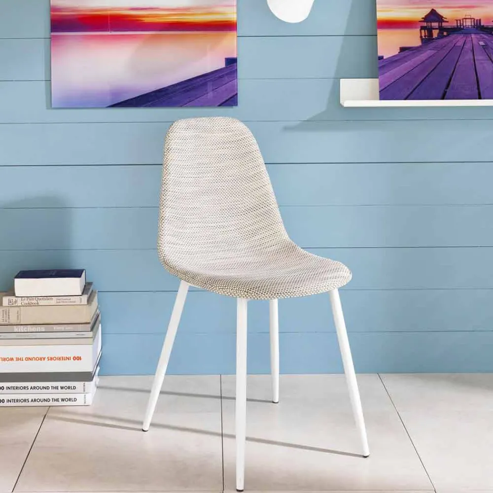 Viadurini Living Moderne Stühle-Küchenstuhl mit modernem Design aus Similrattan 4 Stück - Cassidy