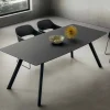 Viadurini Living Esstische-Küchentisch aus laminiertem Fenix und schwarzem Aluminium Made in Italy - Lingotto