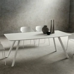 Viadurini Living Esstische-Küchentisch mit Fassplatte in Fenix Made in Italy, Luxus - Lingotto