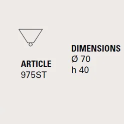 Toscot Pendelleuchten Vintage-Keramik Baldachin für Lampen, Battistea 975ST - Zusammensetzung