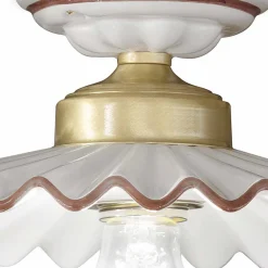 Ferroluce Shabby Chic Deckenleuchten-Keramik Deckenleuchte hochglänzend