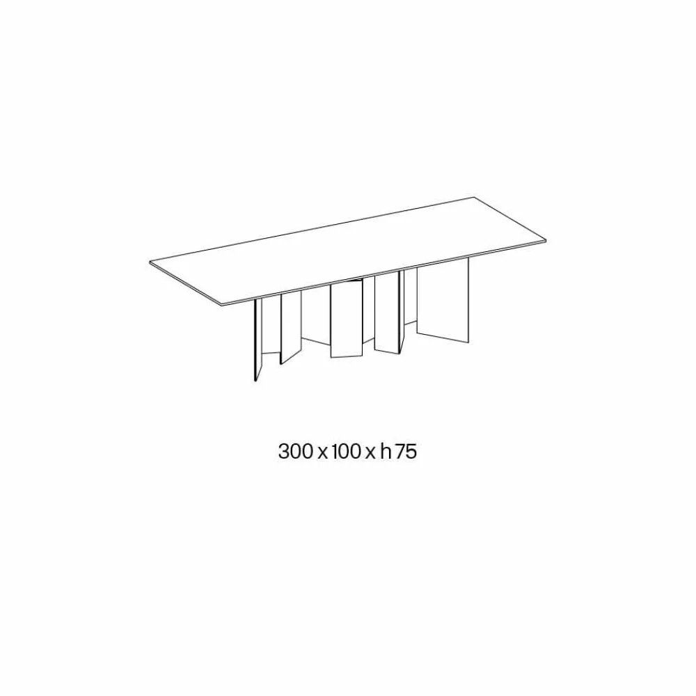 Viadurini Living Esstische Nach Mass|Esstische-Keramik-Esstisch und extraleichter Glassockel Made in Italy - Zufällig