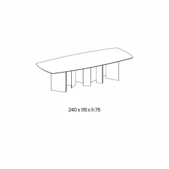 Viadurini Living Esstische Nach Mass|Esstische-Keramik-Esstisch und extraleichter Glassockel Made in Italy - Zufällig