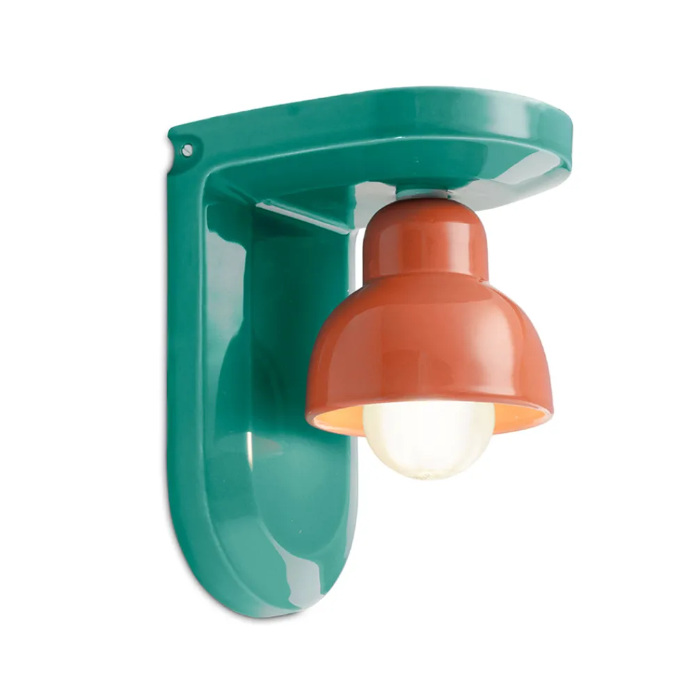 Ferroluce Moderne Wandleuchten-Keramik-Wandleuchte mit 1 Licht, hergestellt in Italien – Berimbau