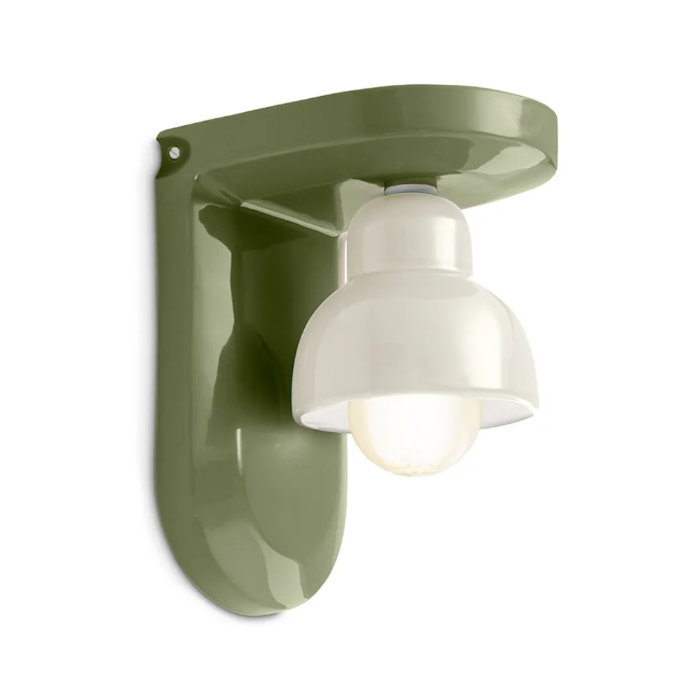 Ferroluce Moderne Wandleuchten-Keramik-Wandleuchte mit 1 Licht, hergestellt in Italien – Berimbau