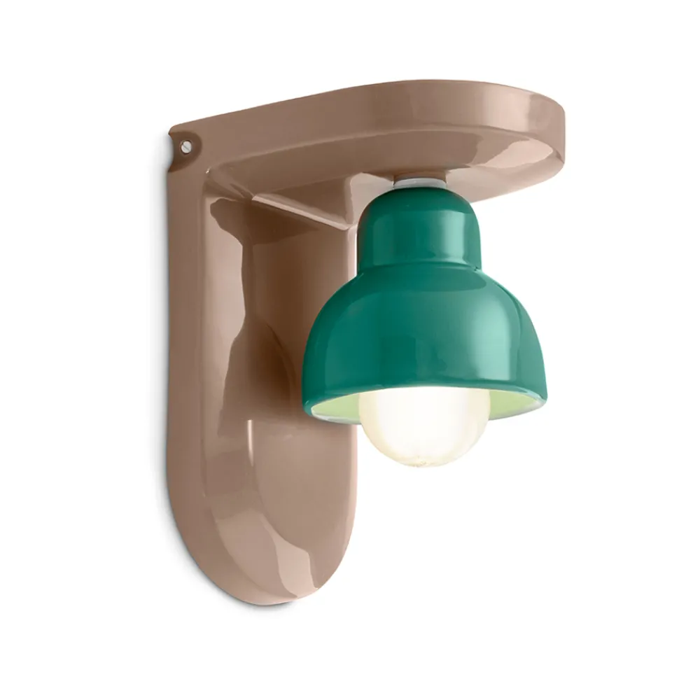 Ferroluce Moderne Wandleuchten-Keramik-Wandleuchte mit 1 Licht, hergestellt in Italien – Berimbau