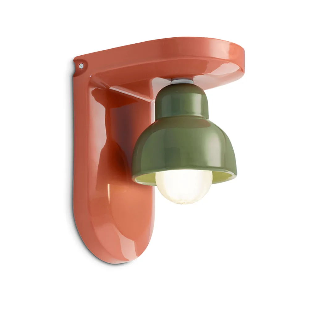 Ferroluce Moderne Wandleuchten-Keramik-Wandleuchte mit 1 Licht, hergestellt in Italien – Berimbau