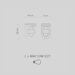 Ferroluce Moderne Wandleuchten-Keramik-Wandleuchte mit 1 Licht, hergestellt in Italien – Berimbau