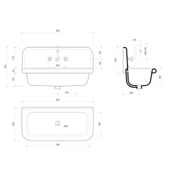 Viadurini Bathroom Vintage Waschbecken|Farbige Waschbecken-Keramikwaschbecken im Vintage-Stil mit Struktur und Metallgitter Taylor