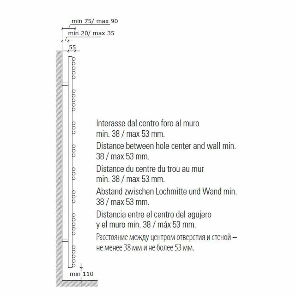 Viadurini Radiators Handtuchheizkörper Wasser-Kühler Chrom Handtuchwärmer in Stahl Hydraulic Design 483 W - Pavone