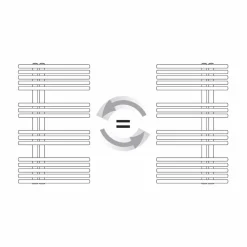 Viadurini Radiators Handtuchheizkörper Wasser-Kühler Chrom Handtuchwärmer in Stahl Hydraulic Design 483 W - Pavone