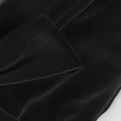 Viadurini Textile Italienische Mode-Kimono Robe in Schwarz Chenille mit Farnese Spitze, Luxus Made in Italy - Kyoto