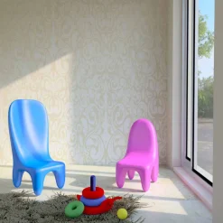 Viadurini Design Design Stühle-Kinderstuhl im 2er Set Loriblanche Made in Italy