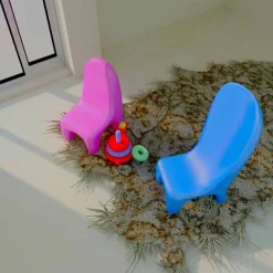 Viadurini Design Design Stühle-Kinderstuhl im 2er Set Loriblanche Made in Italy